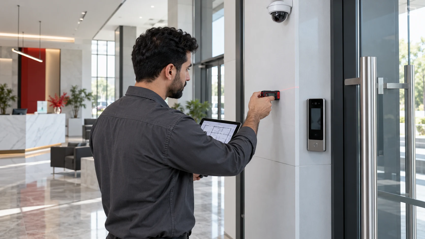 On-site security and communications survey